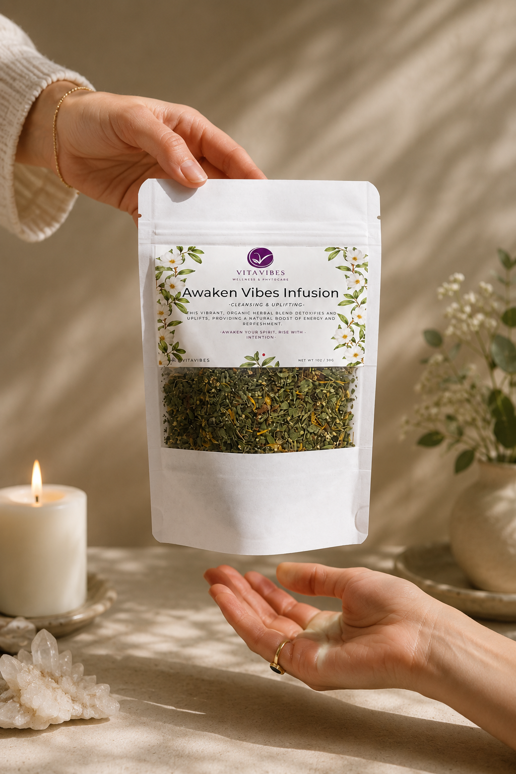 Awaken Vibes Infusion — Uplifting Herbal Tea for Energy & Clarity