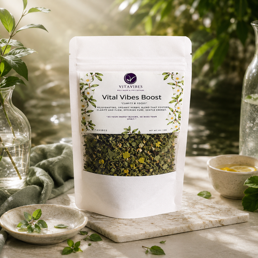 Vital Vibes Boost – Grounding Herbal Infusion for Energy & Renewal