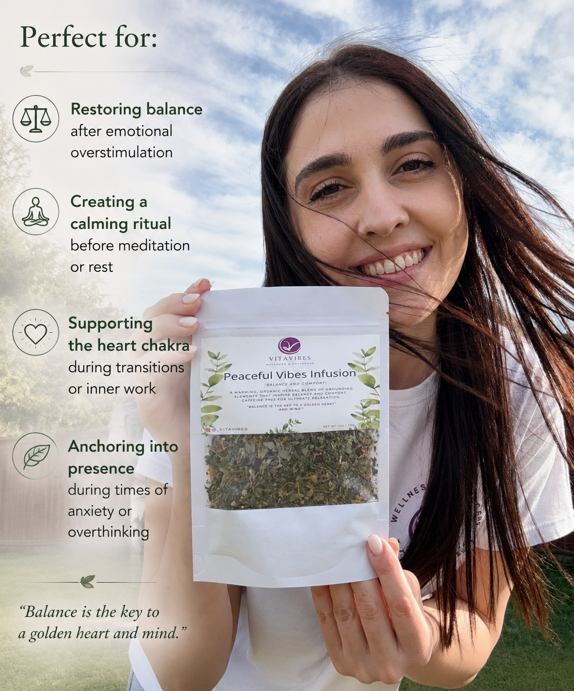 Peaceful Vibes Infusion – Organic Herbal Tea for Balance